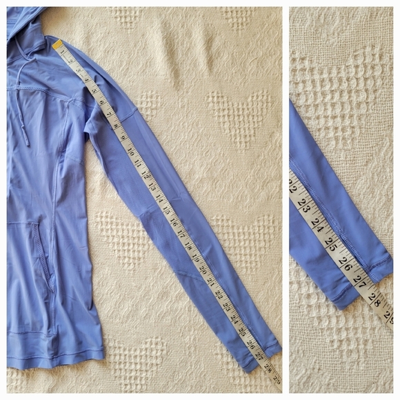Lululemon Runbeam Long Sleeve UPF Ponytail Athletic Running Hoodie- Lilac Blue - Picture 10 of 12